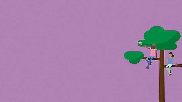 animated people on tree