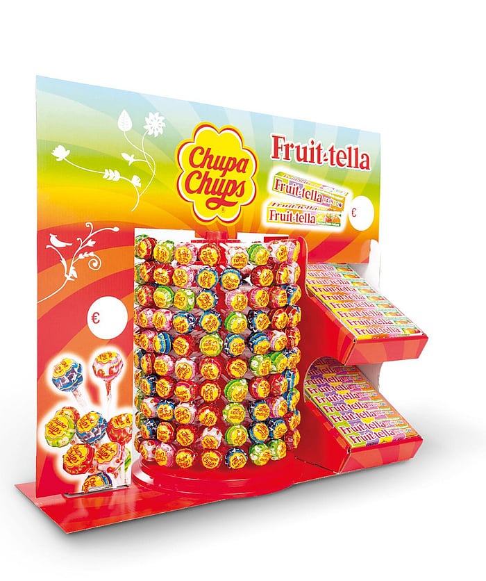 An image of a paper-based counter display.