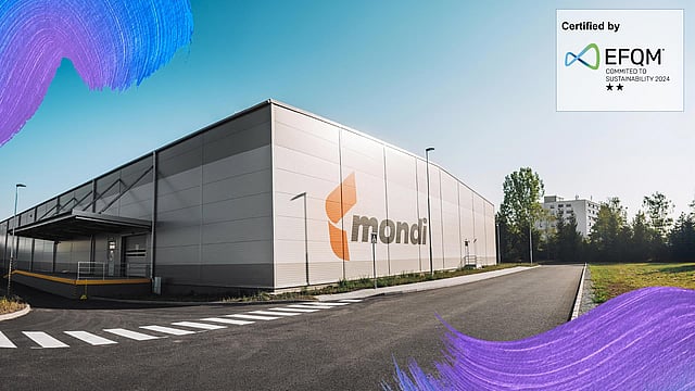 Mondi Bupak from outside, with a logo in the top right stating
