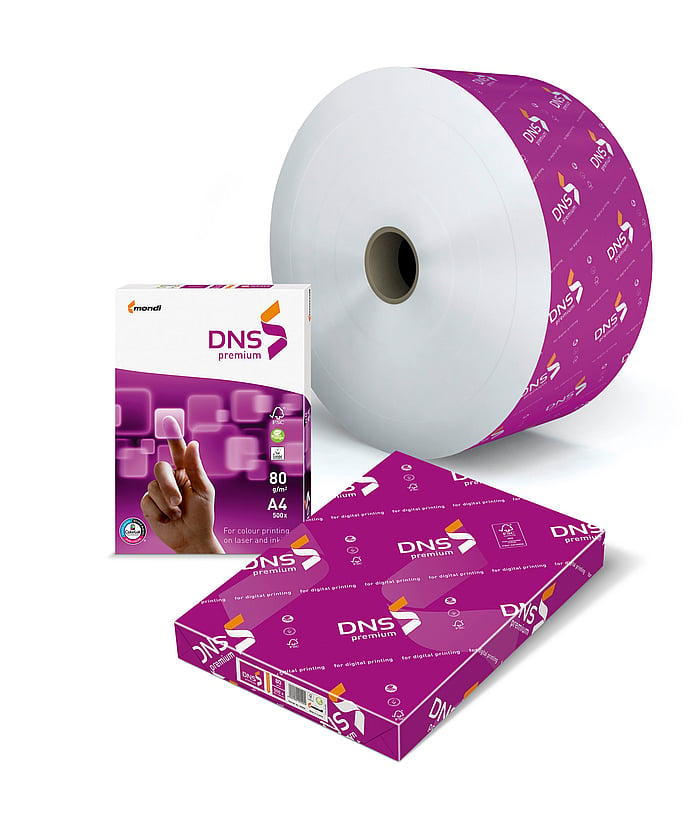 DNS premium range of paper including reams, folio sheets and reels