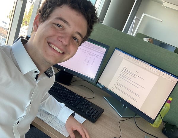 Lukas Haider in the office