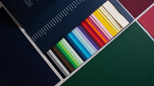 set of colour swatches set against a black background