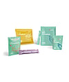 Group photo of cereal packs, dried foods packaging, baby formula packs and sugar packaging.