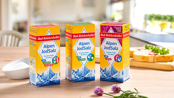 A selection of salt products from Bad Reichenhaller.