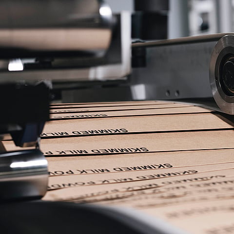 Paper bags in the production process