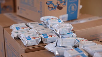 Image of Mondi packaging designed to support the UN World Food Programme.